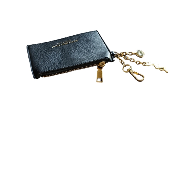 Marc New York black Andrew Marc Leather Coin Wallet Gold Keychain Bag - Picture 4 of 8
